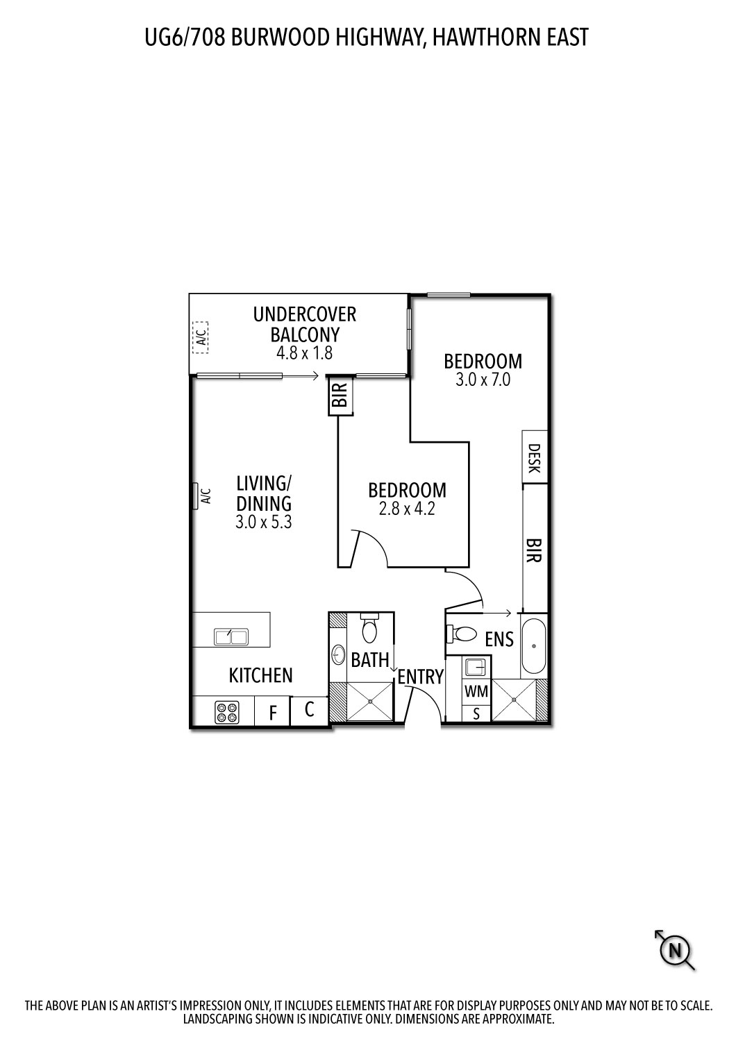Floorplan of Homely apartment listing, UG06/708 Burwood Road, Hawthorn East VIC 3123
