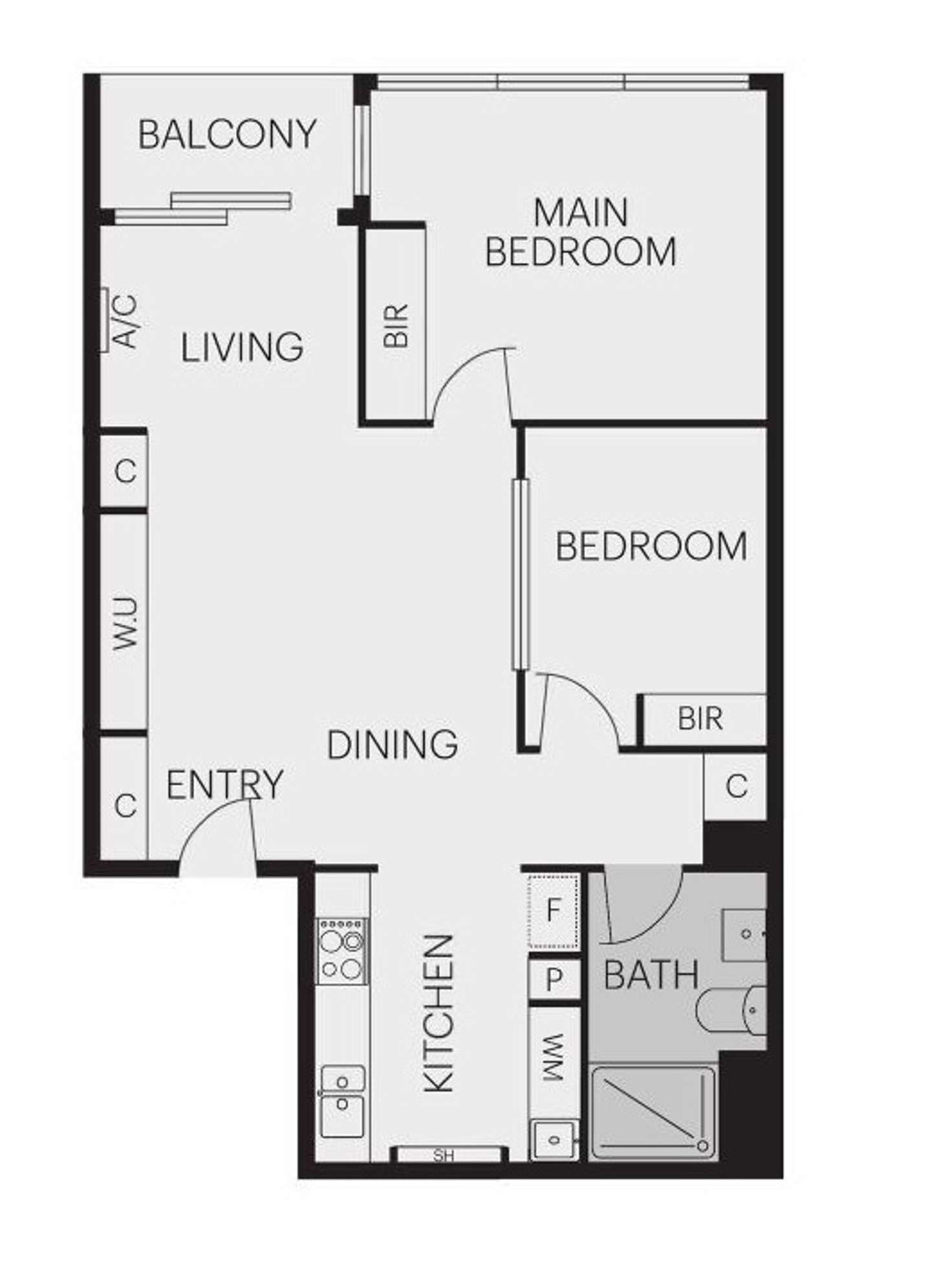 Floorplan of Homely apartment listing, 2312/500 Elizabeth Street, Melbourne VIC 3000