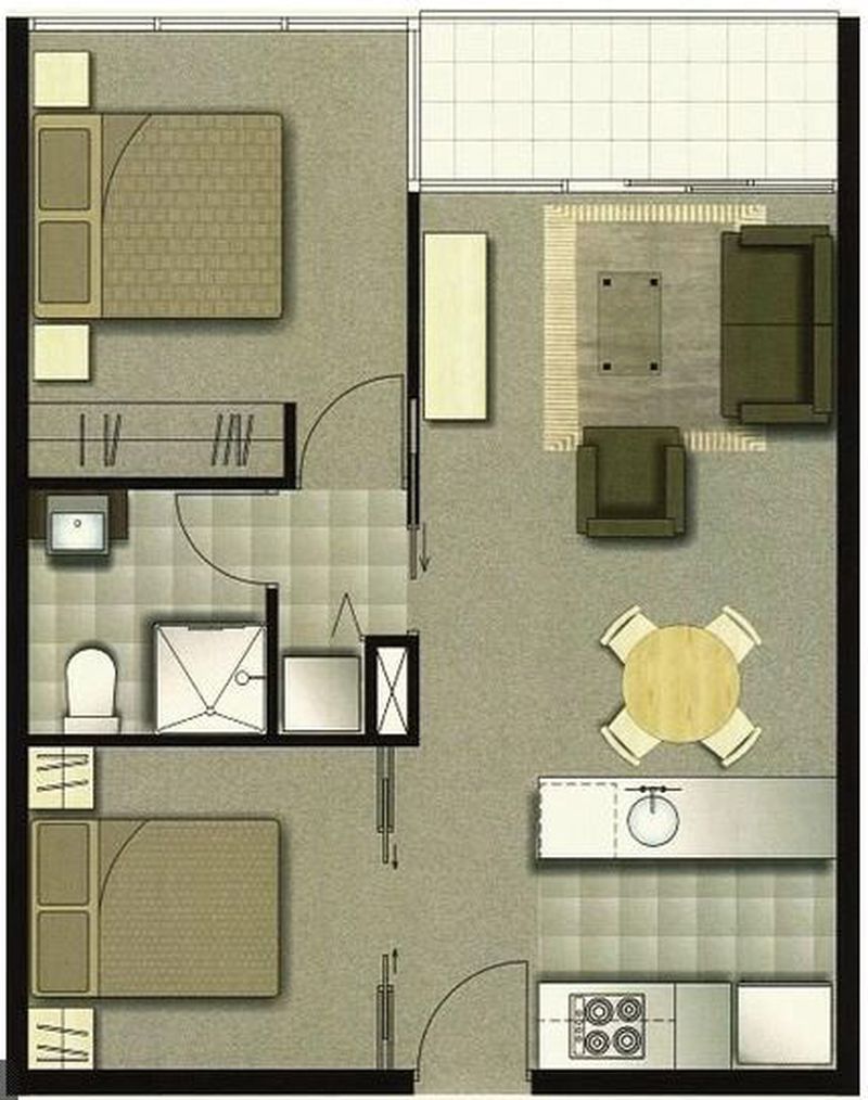 Floorplan of Homely apartment listing, 2303/483 Swanston Street, Melbourne VIC 3000