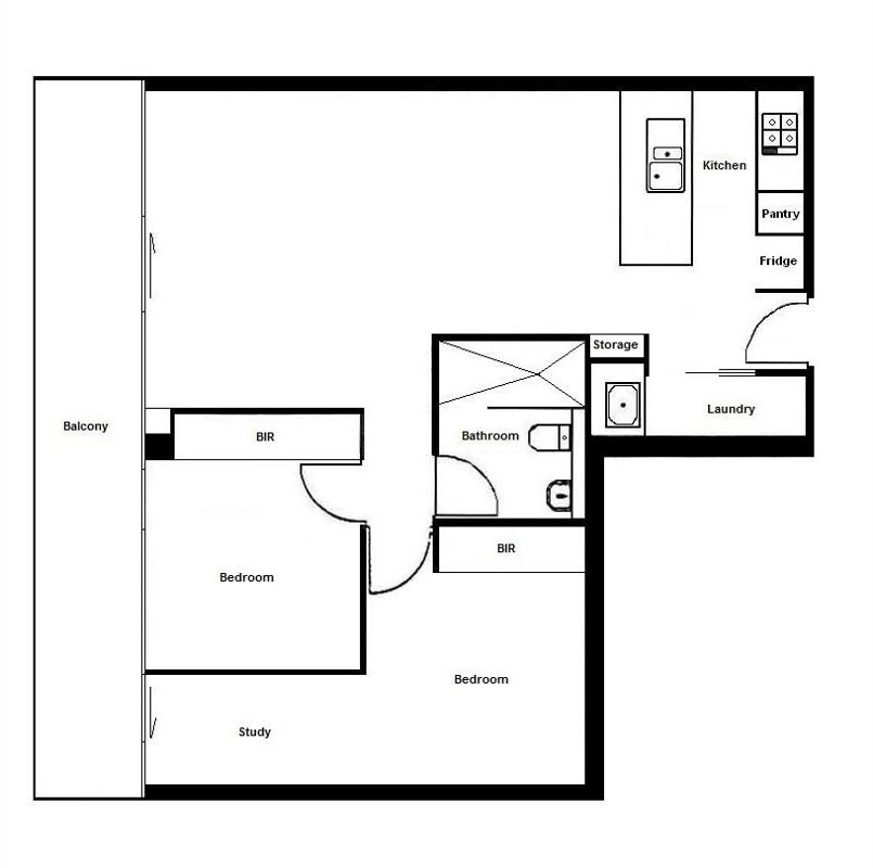 Floorplan of Homely apartment listing, 205/28 Wills Street, Melbourne VIC 3000
