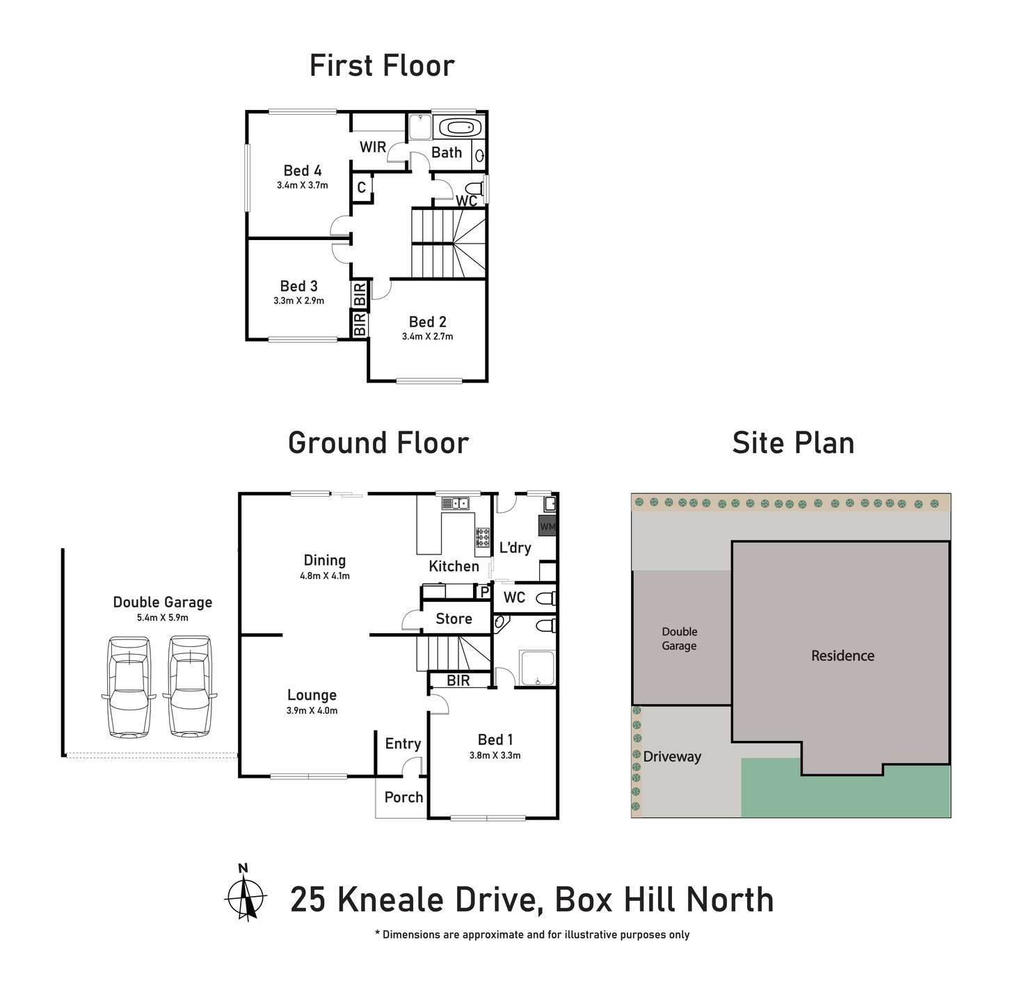 Floorplan of Homely house listing, 25 Kneale Drive, Box Hill North VIC 3129
