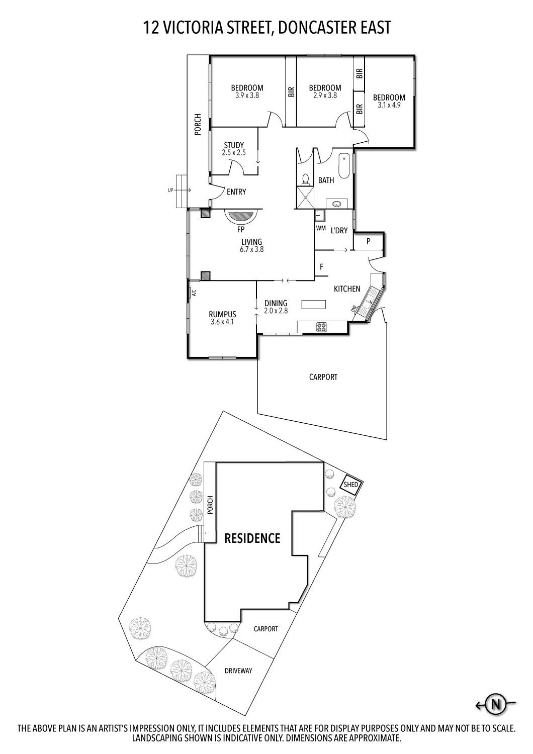 Floorplan of Homely house listing, 12 Victoria Street, Doncaster VIC 3108