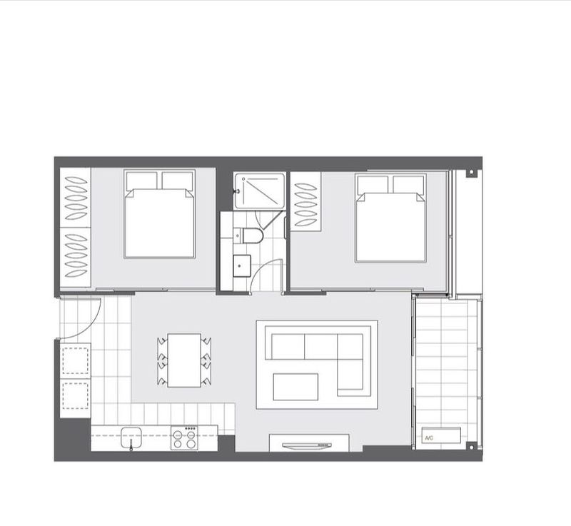 Floorplan of Homely apartment listing, 2302/639 Lonsdale Street, Melbourne VIC 3000