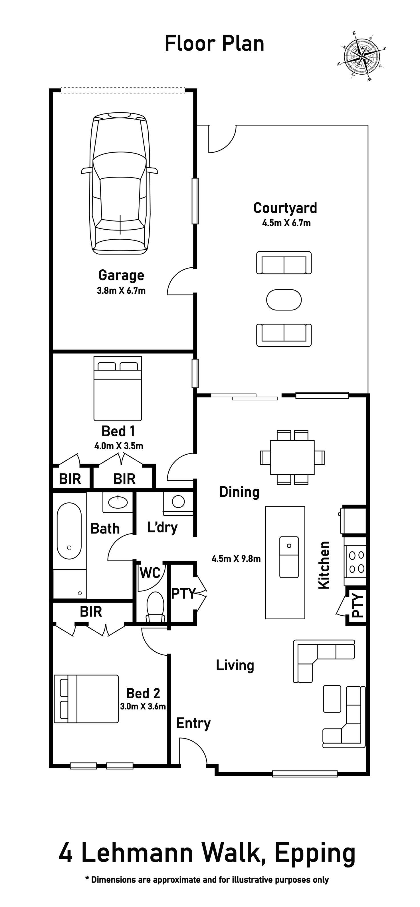 Floorplan of Homely house listing, 4 Lehmann Walk, Epping VIC 3076
