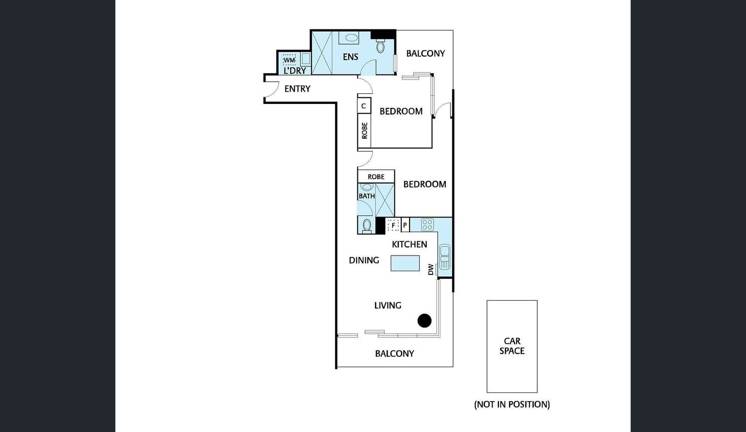 Floorplan of Homely apartment listing, 1611/68 La Trobe Street, Melbourne VIC 3000