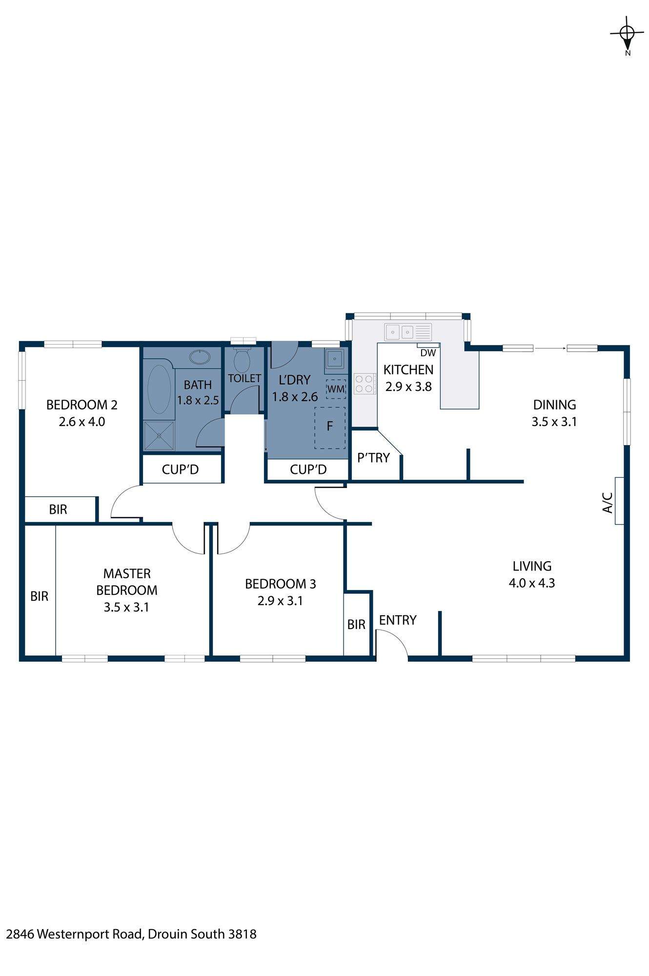 Floorplan of Homely house listing, 2846 Westernport Road, Drouin South VIC 3818