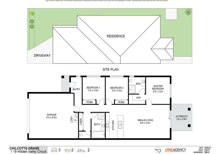 Floorplan of Homely semi-detached listing, 1/19 Hidden Valley Circuit, Chilcotts Grass NSW 2480