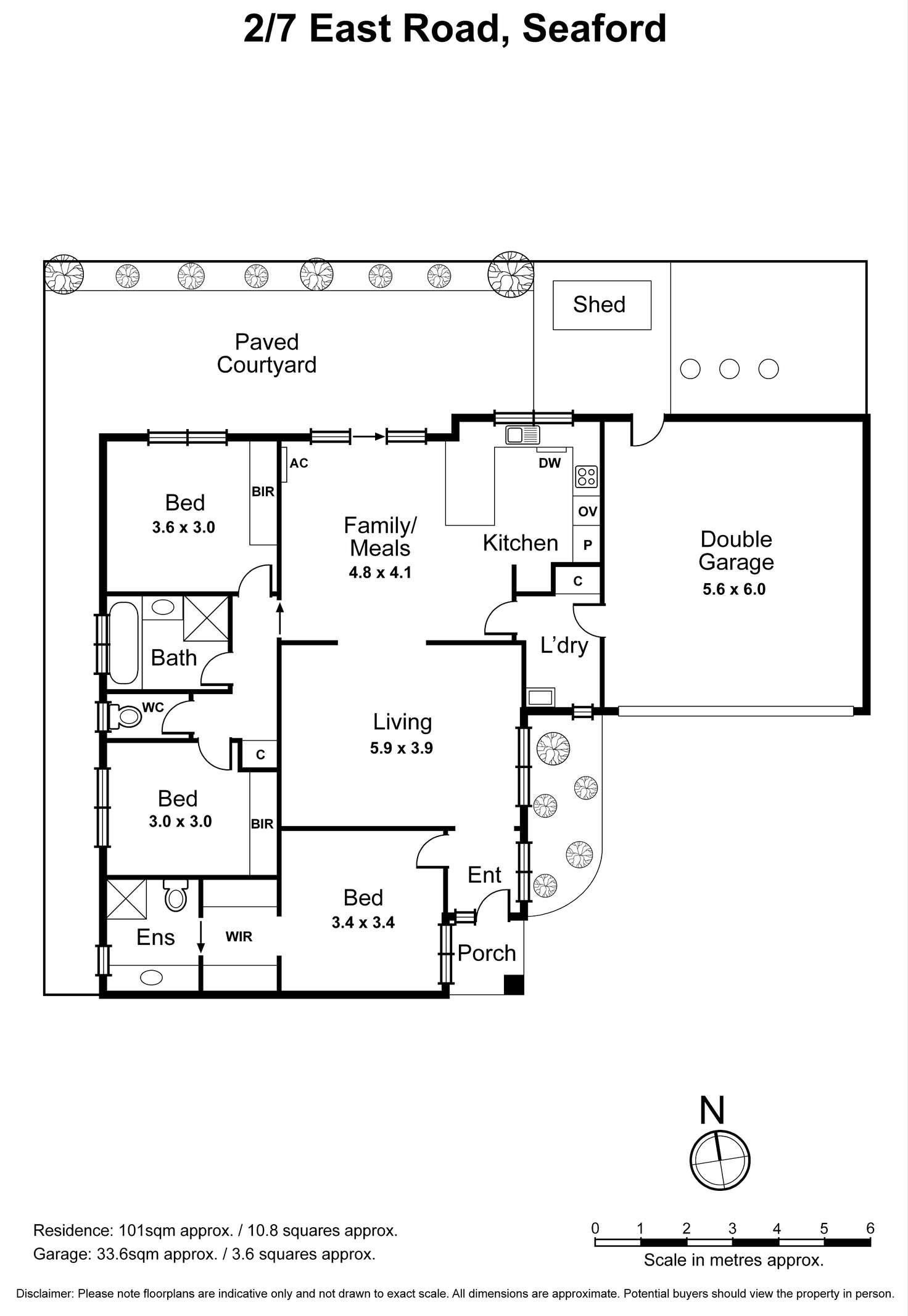 Floorplan of Homely villa listing, 2/7 East Road, Seaford VIC 3198