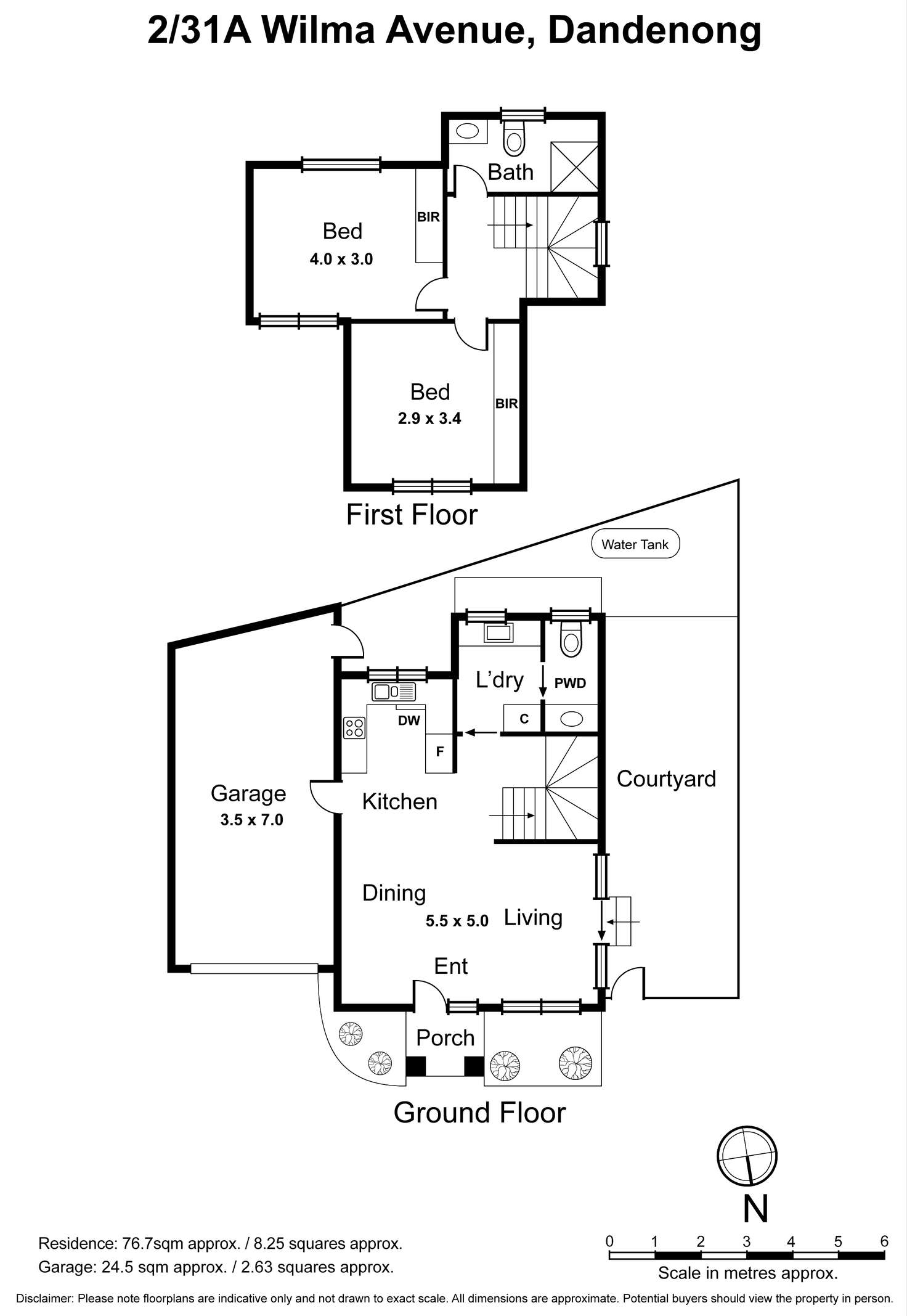Floorplan of Homely townhouse listing, 2/31A Wilma Avenue, Dandenong VIC 3175