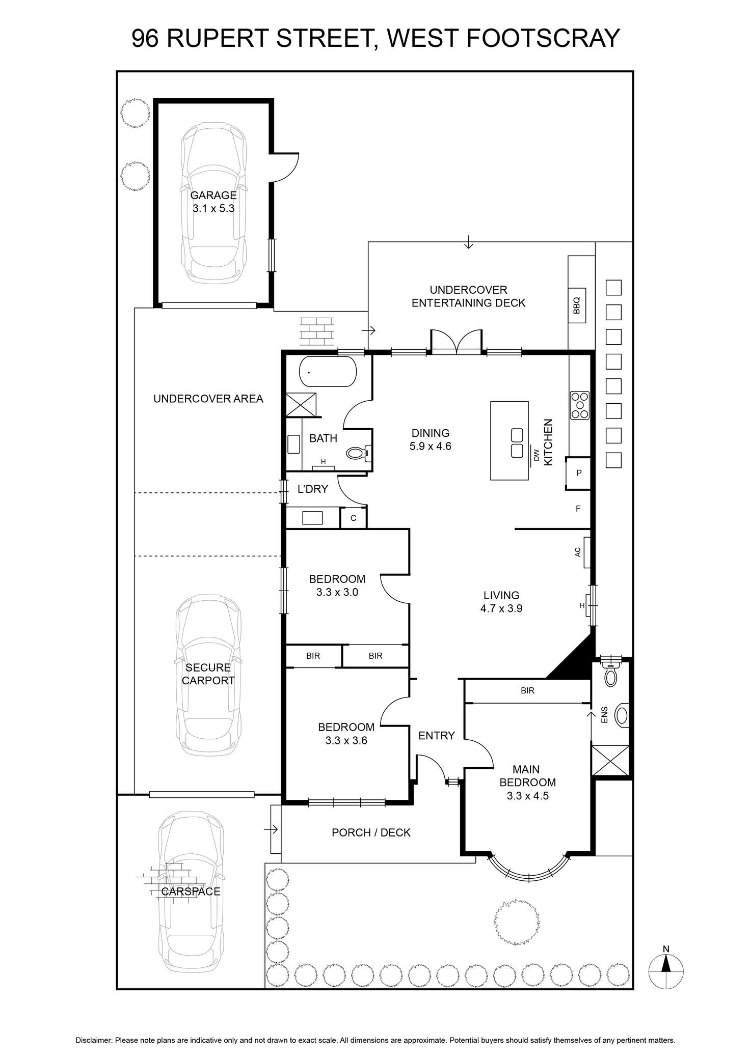 Floorplan of Homely house listing, 96 Rupert Street, West Footscray VIC 3012