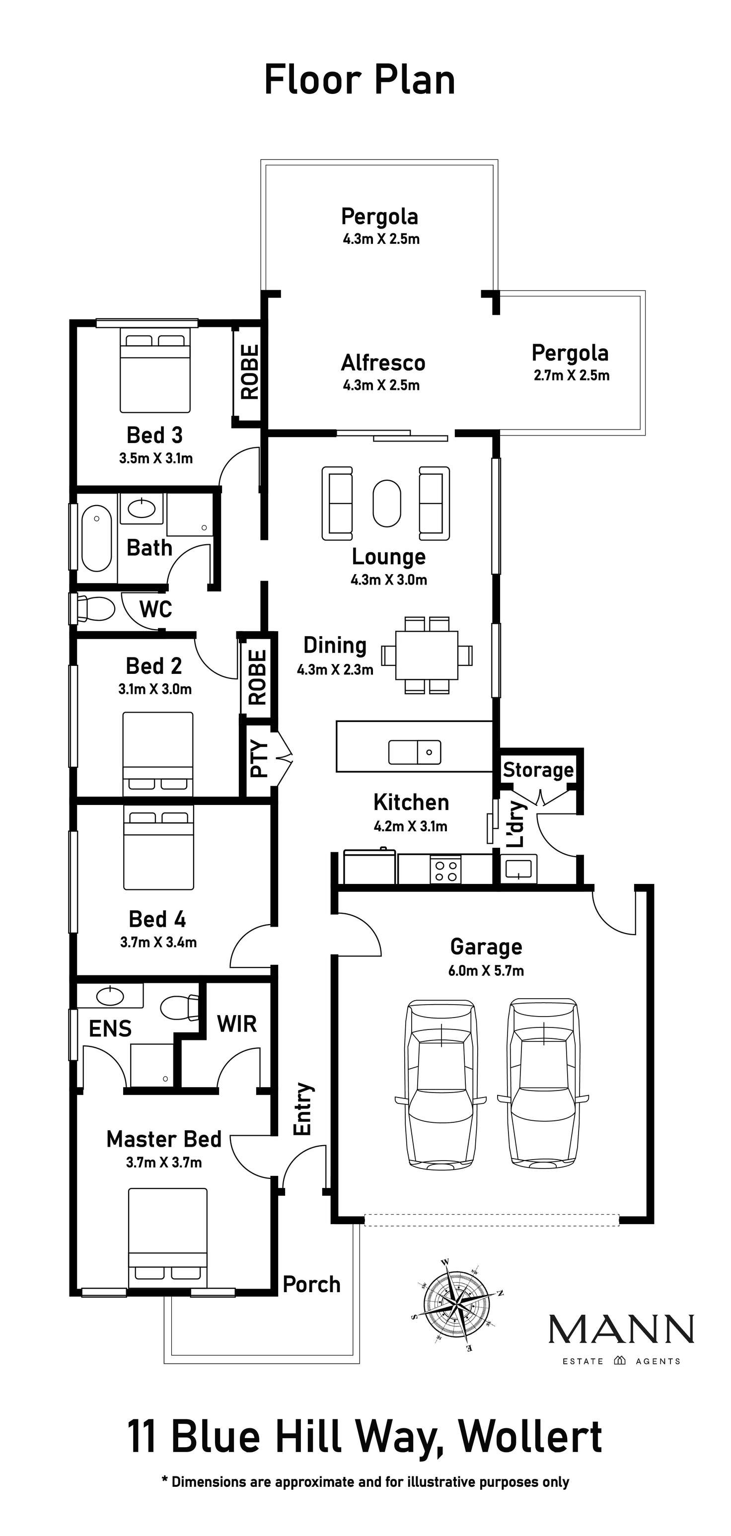 Floorplan of Homely house listing, 11 Blue Hill Way, Wollert VIC 3750