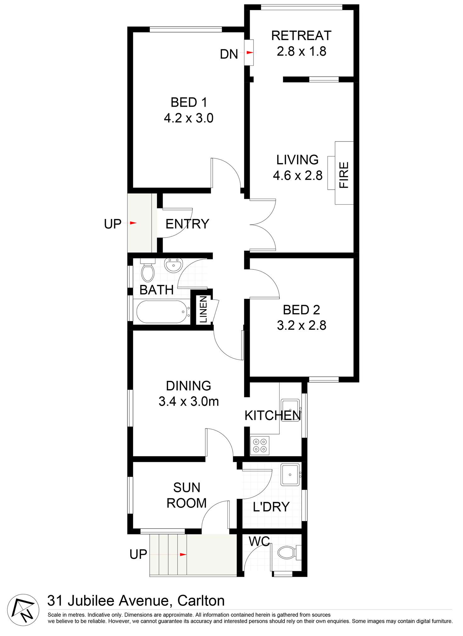 Floorplan of Homely semiDetached listing, 31 Jubilee Avenue, Carlton NSW 2218