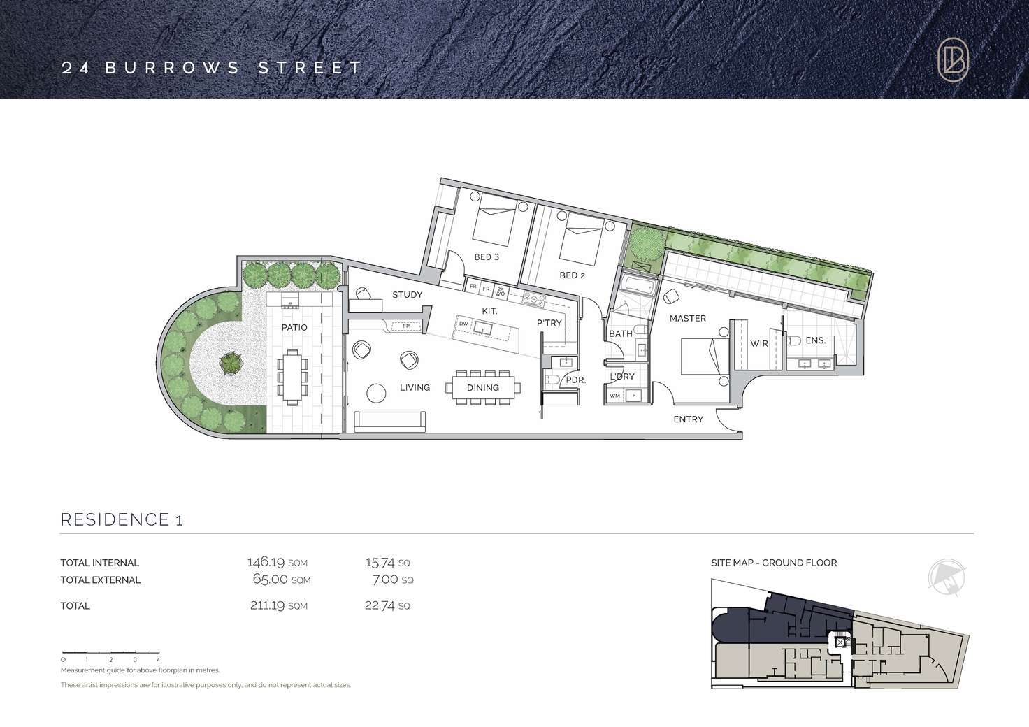 Floorplan of Homely apartment listing, G01/24 Burrows Street, Brighton VIC 3186