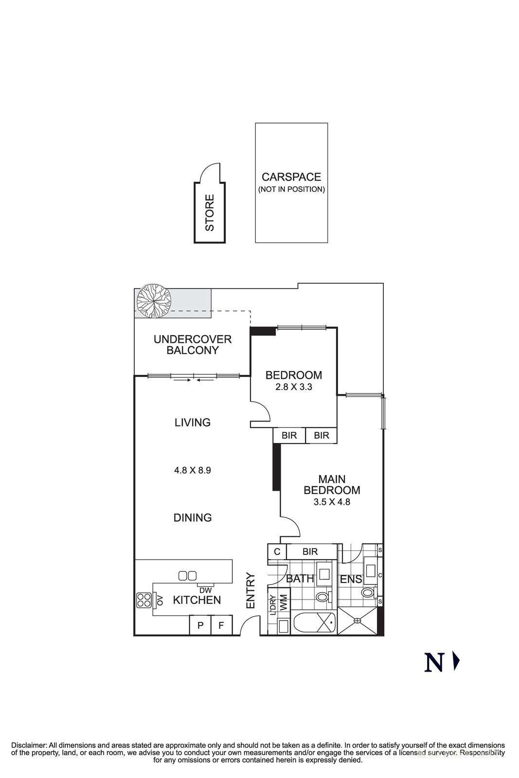 Floorplan of Homely apartment listing, G02/832 Doncaster Road, Doncaster VIC 3108