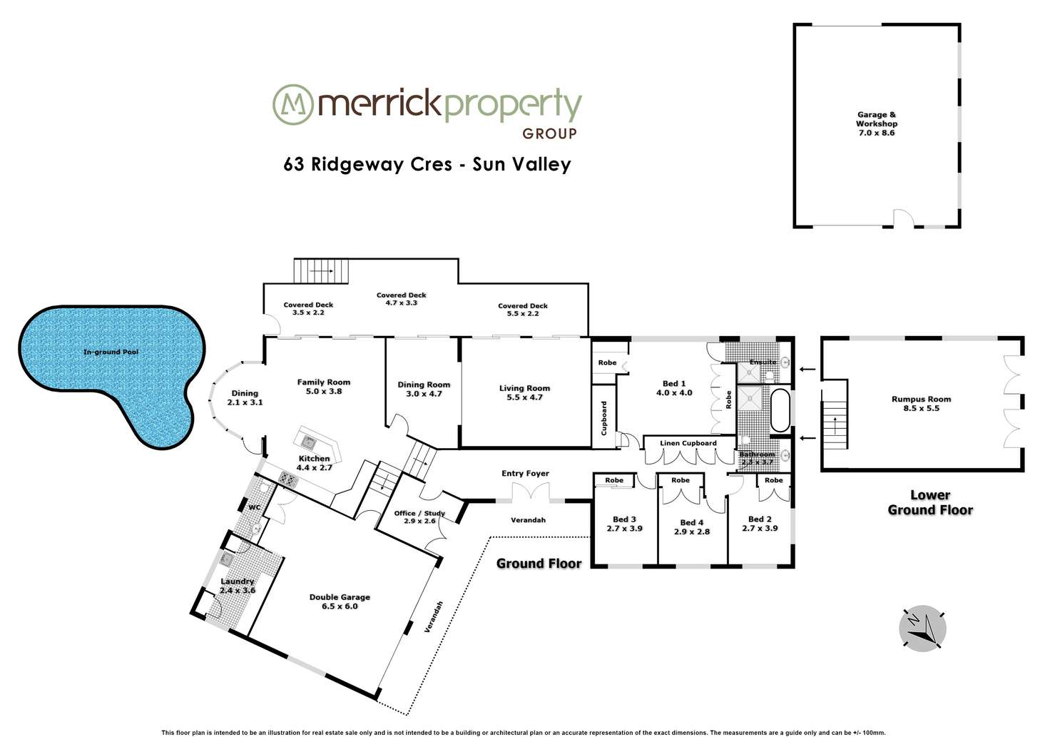 Floorplan of Homely acreageSemiRural listing, 63 Ridgeway Crescent, Sun Valley NSW 2777