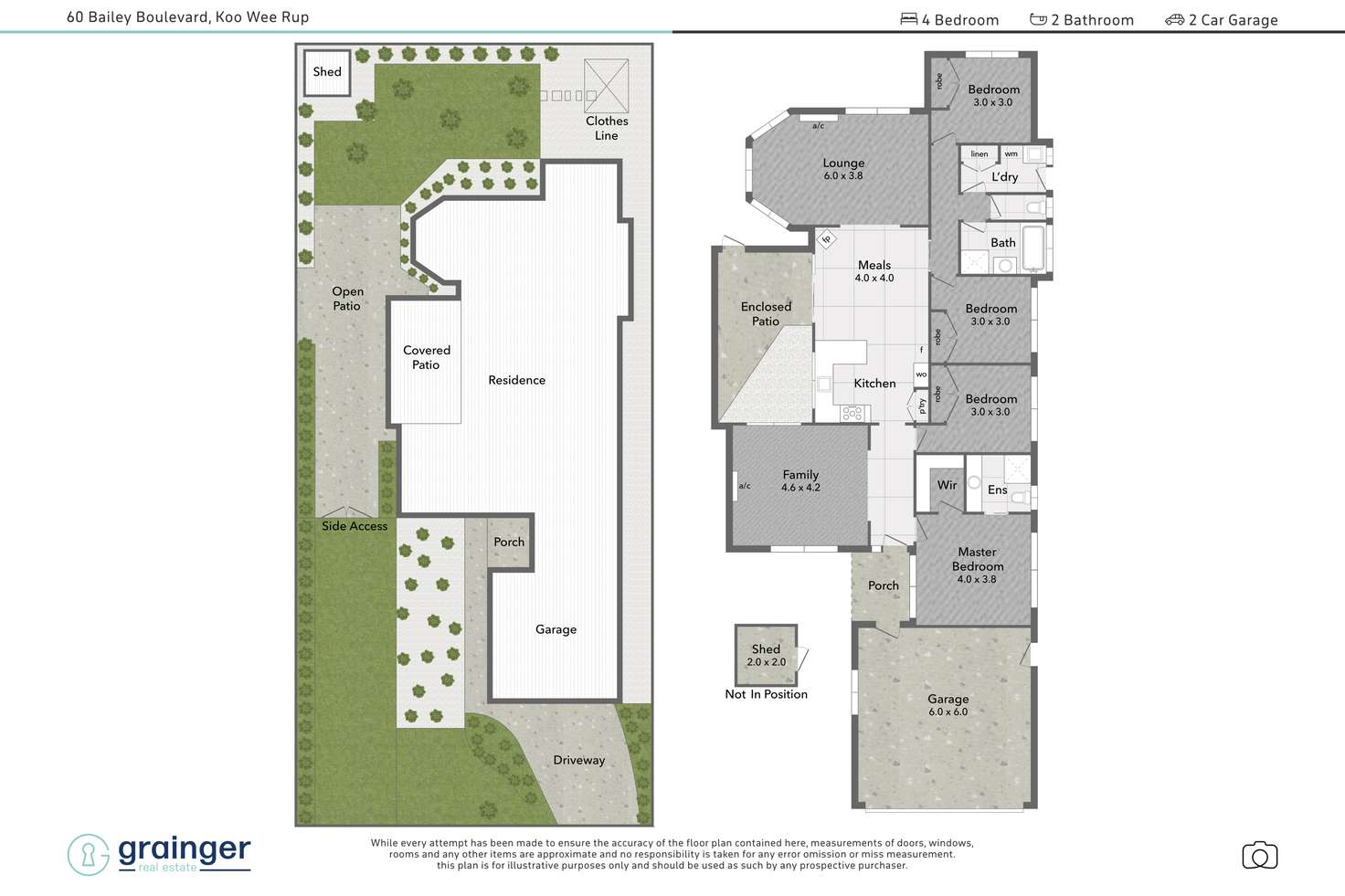 Floorplan of Homely house listing, 60 Bailey Boulevard, Koo Wee Rup VIC 3981