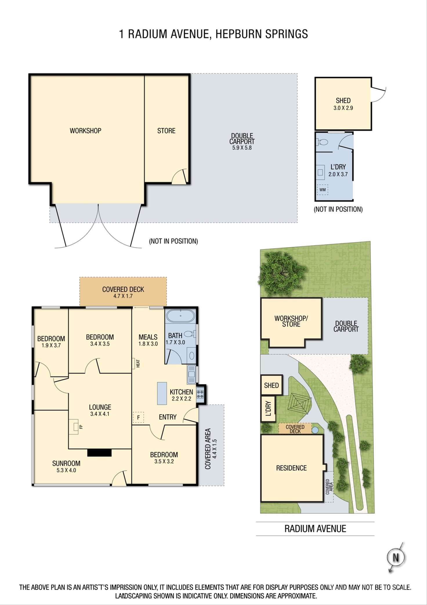 Floorplan of Homely house listing, 1 Radium Avenue, Hepburn Springs VIC 3461