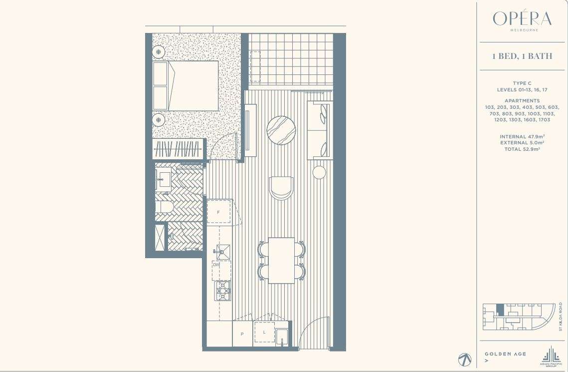 Floorplan of Homely apartment listing, 403/450 St Kilda Road, Melbourne VIC 3004
