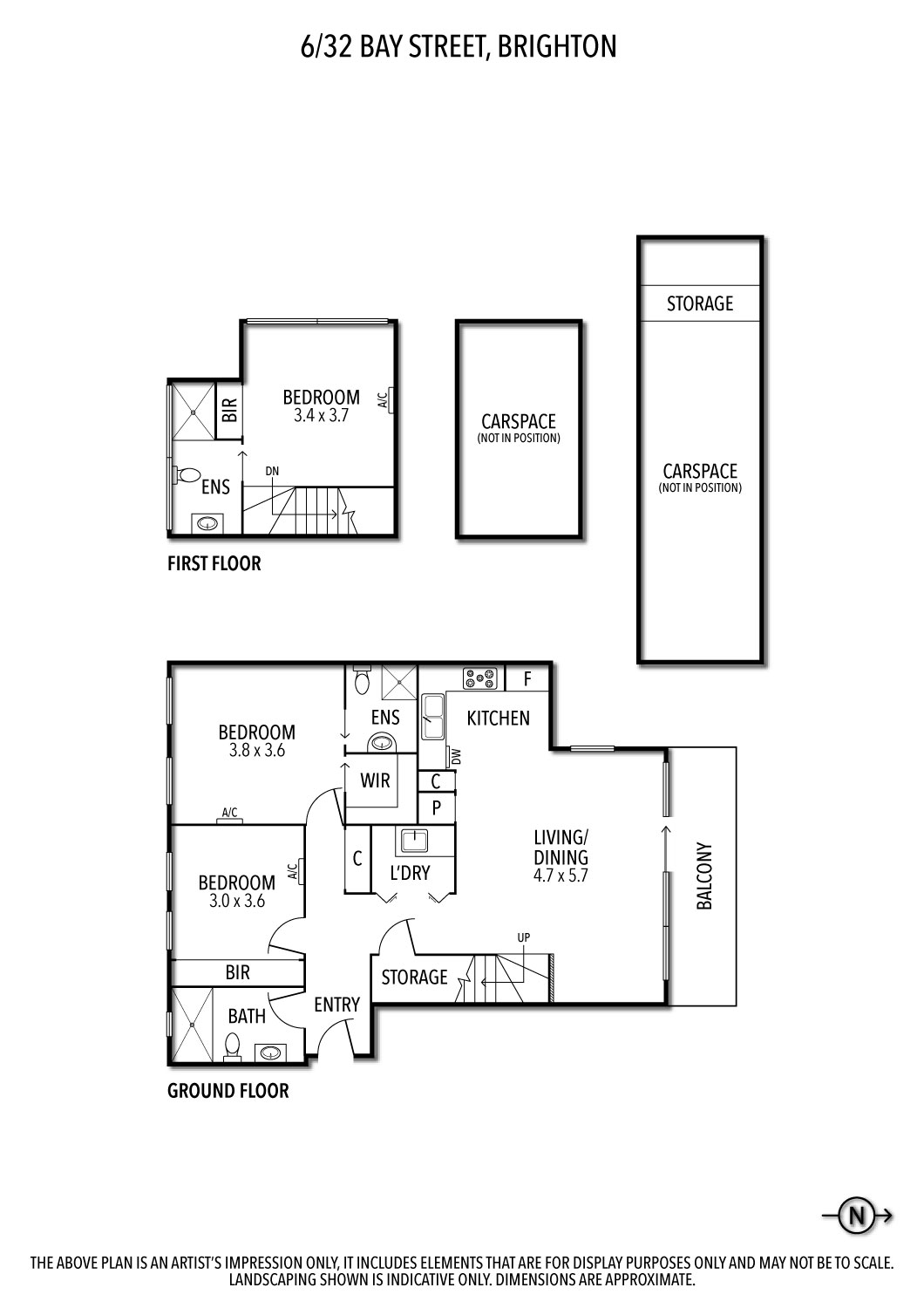 Floorplan of Homely apartment listing, 6/32 Bay Street, Brighton VIC 3186