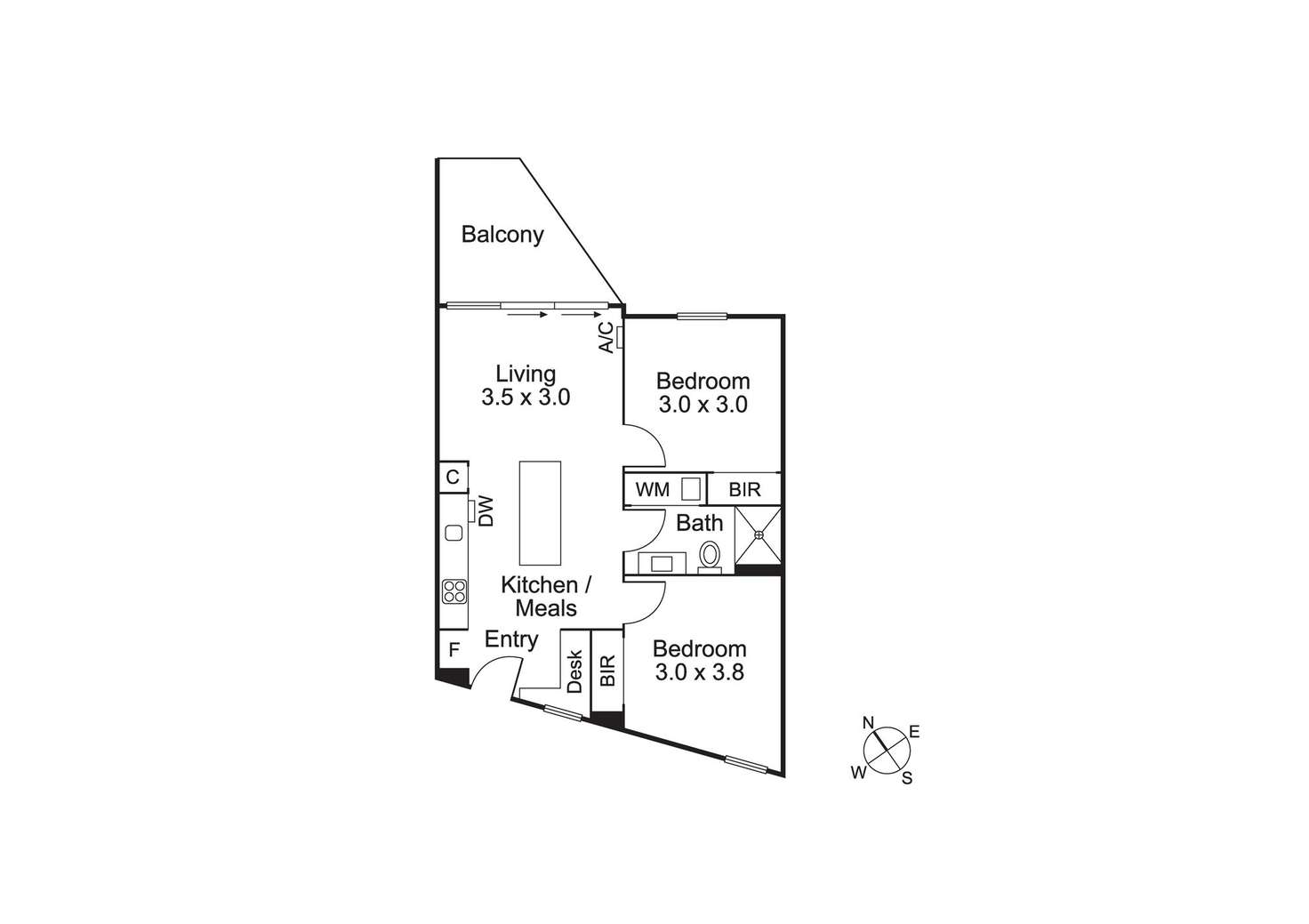 Floorplan of Homely apartment listing, 106/1031-1033 Heidelberg Road, Ivanhoe VIC 3079
