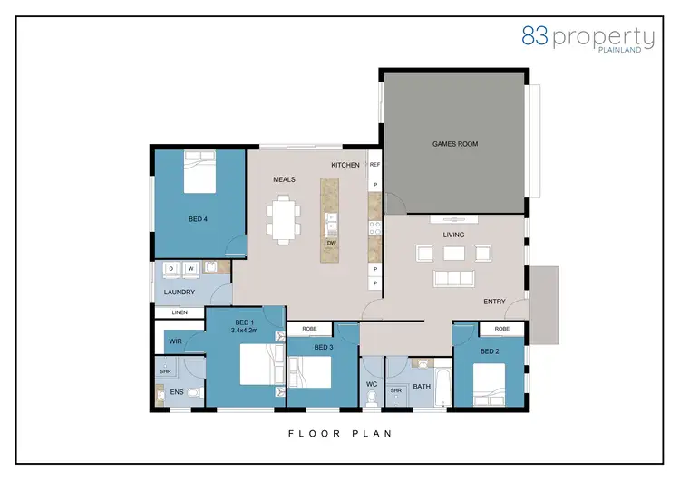 Floorplan of Homely rural property listing, 45 Walnut Drive, Brightview QLD 4311