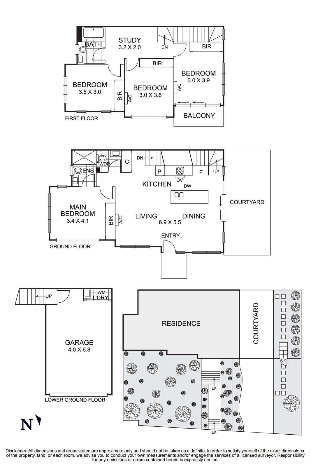 Floorplan of Homely townhouse listing, 1/5 Ashford Street, Templestowe Lower VIC 3107