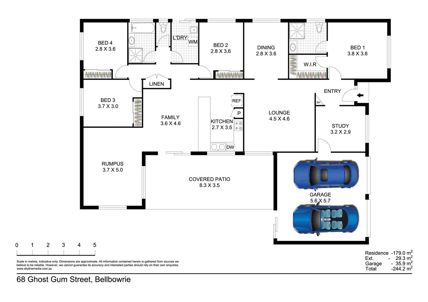 Floorplan of Homely house listing, 68 Ghost Gum Street, Bellbowrie QLD 4070
