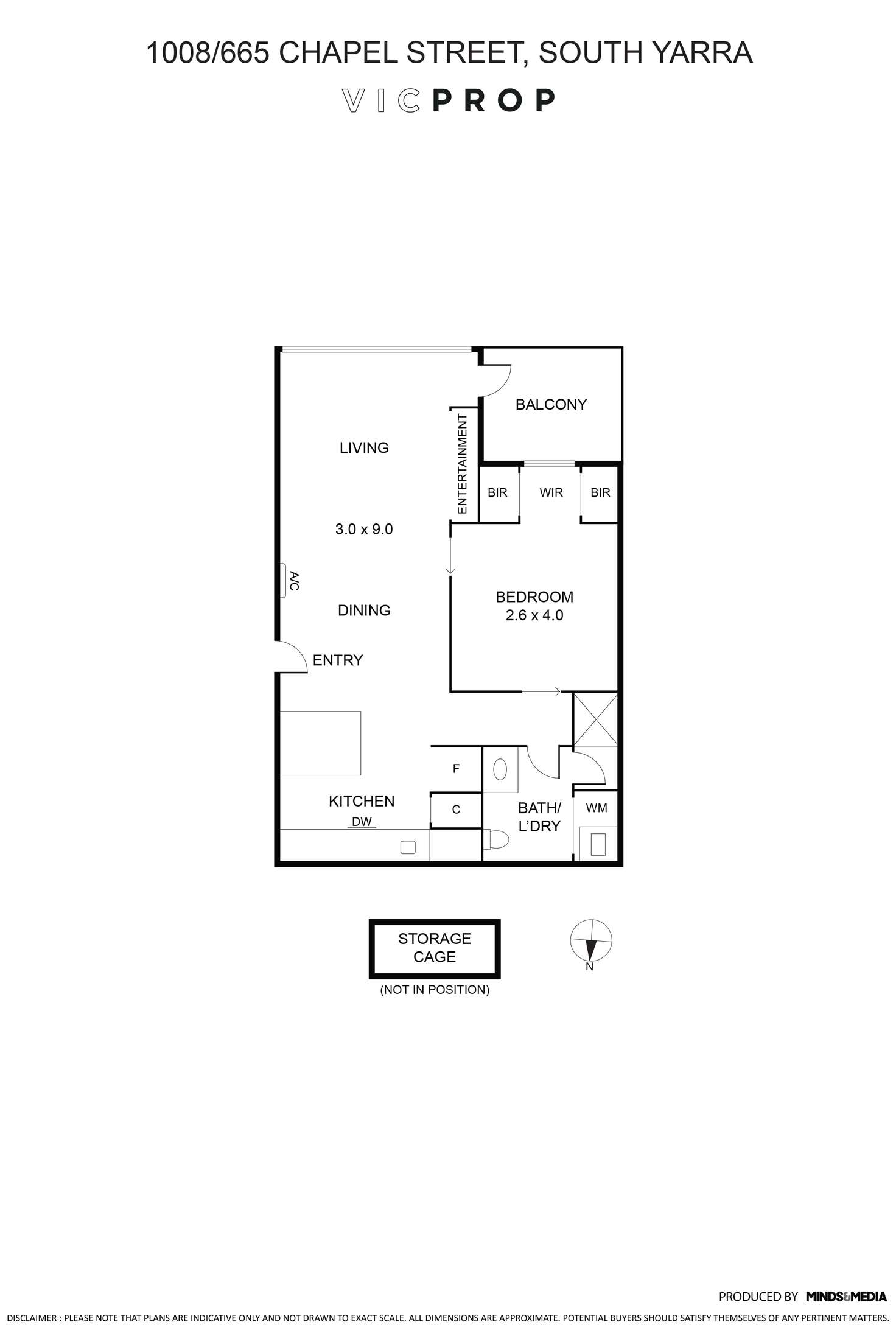 Floorplan of Homely apartment listing, 1008/665 Chapel Street, South Yarra VIC 3141