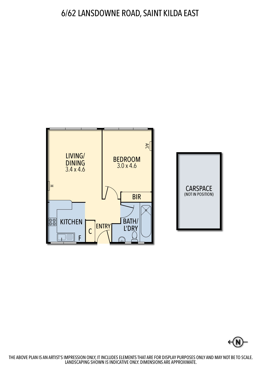 Floorplan of Homely apartment listing, 6/62 Lansdowne Road, St Kilda East VIC 3183
