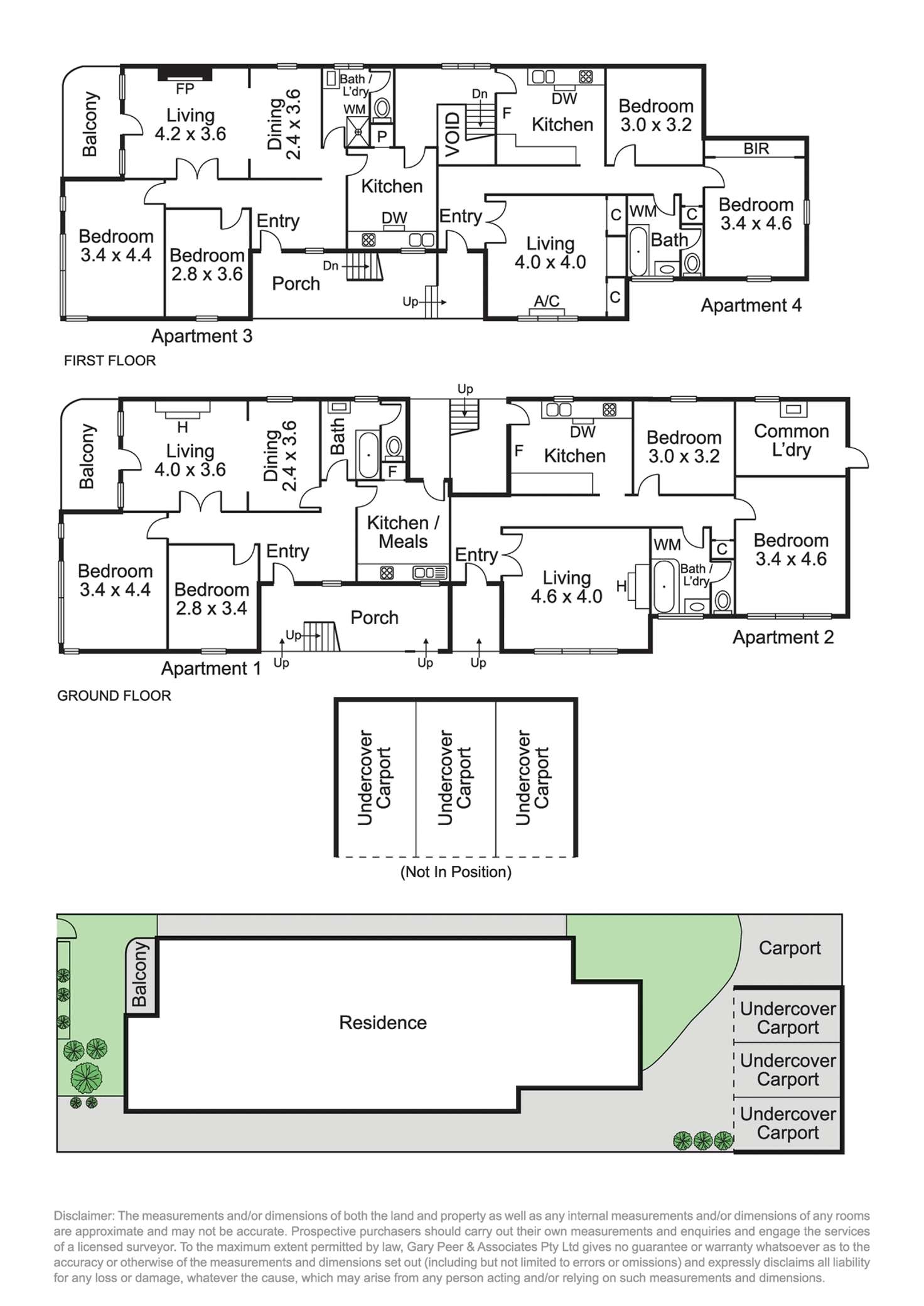 Floorplan of Homely blockOfUnits listing, 1-4/49A Tennyson Street, Elwood VIC 3184