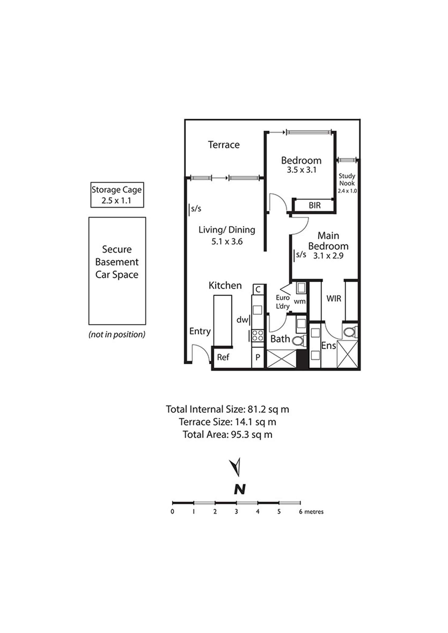 Floorplan of Homely apartment listing, 214/380 Bay Street, Brighton VIC 3186