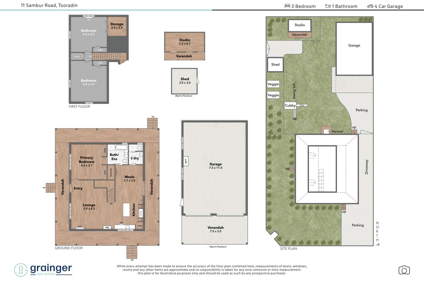 Floorplan of Homely house listing, 11 Sambur Road, Tooradin VIC 3980