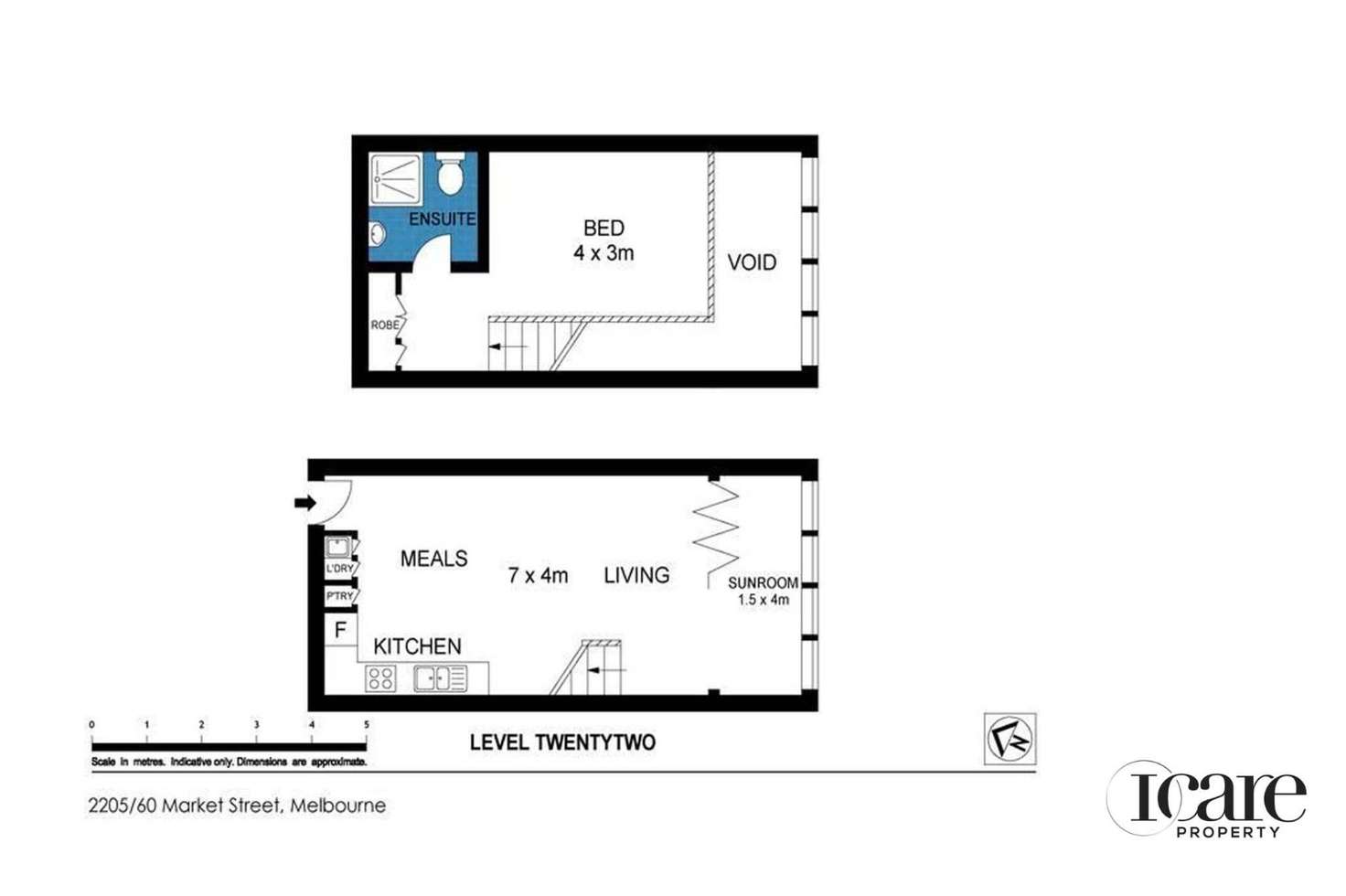 Floorplan of Homely apartment listing, 2205/60 Market Street, Melbourne VIC 3000