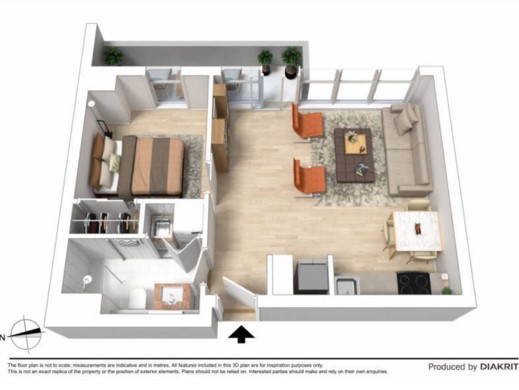 Floorplan of Homely apartment listing, 405/10 Claremont Street, South Yarra VIC 3141