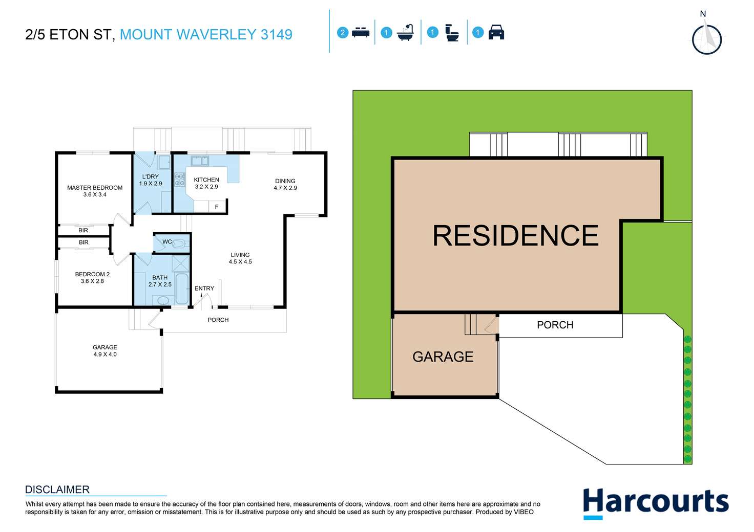 Floorplan of Homely unit listing, 2/5 Eton Street, Mount Waverley VIC 3149