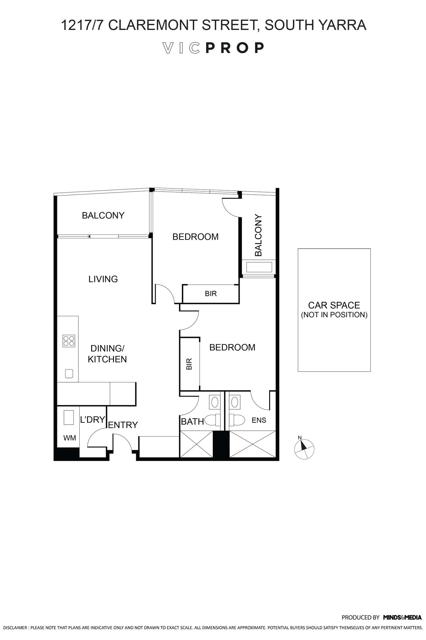 Floorplan of Homely apartment listing, 1217/7 Claremont Street, South Yarra VIC 3141