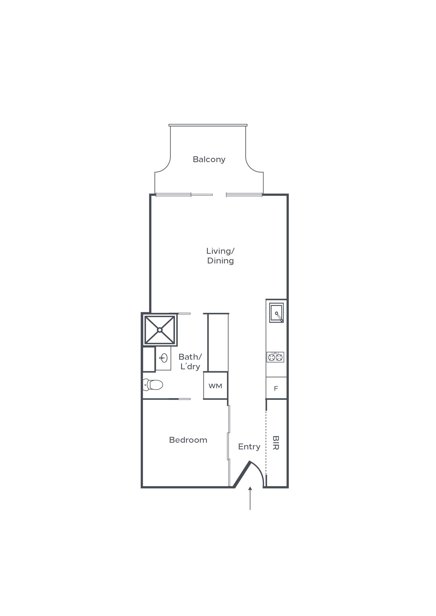 Floorplan of Homely apartment listing, 1207/14 Queens Road, Melbourne VIC 3004