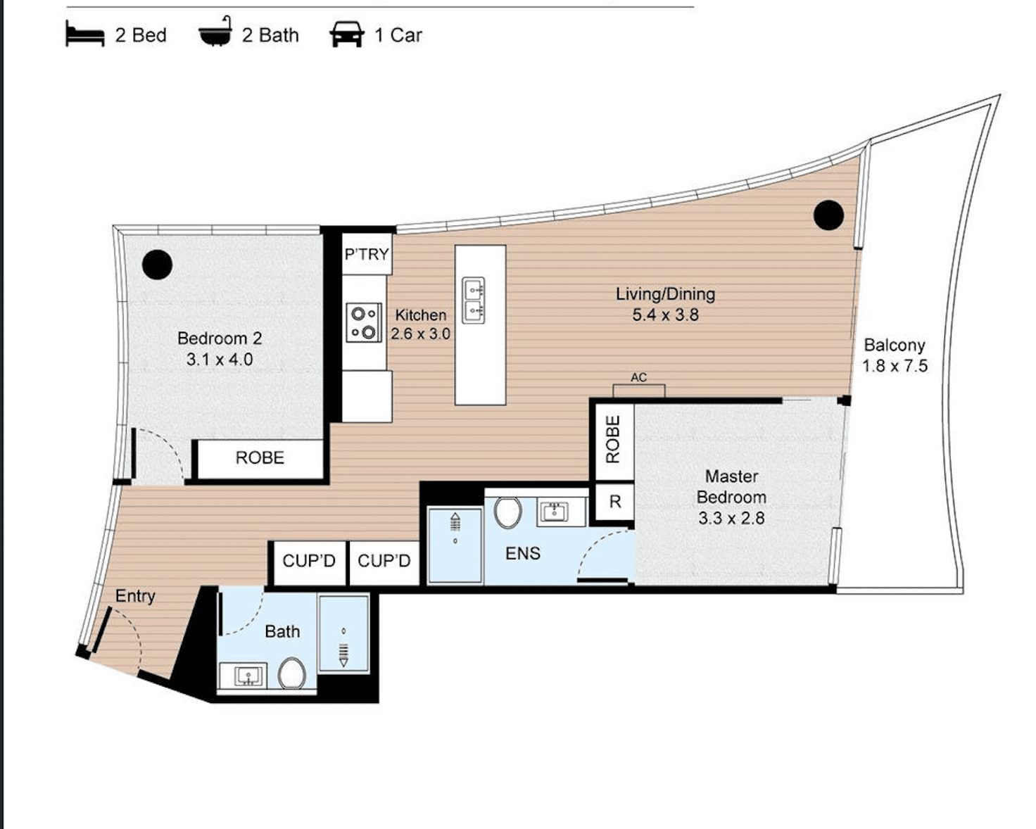 Floorplan of Homely apartment listing, 808/68 Cambridge Street, Collingwood VIC 3066
