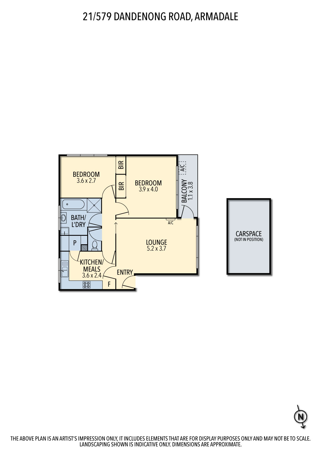 Floorplan of Homely apartment listing, 21/579 Dandenong Road, Armadale VIC 3143