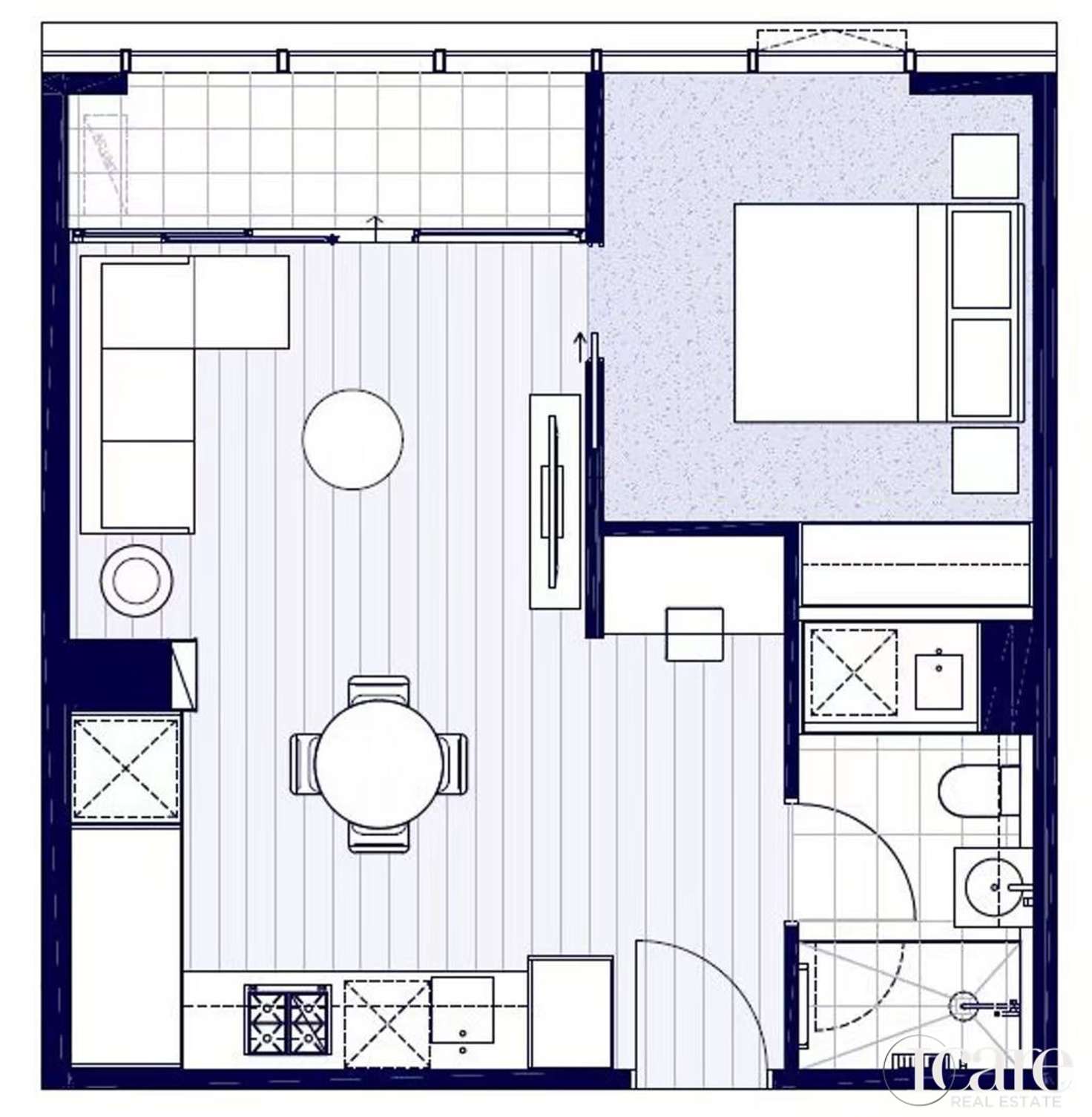 Floorplan of Homely apartment listing, 407/105 Batman Street, West Melbourne VIC 3003