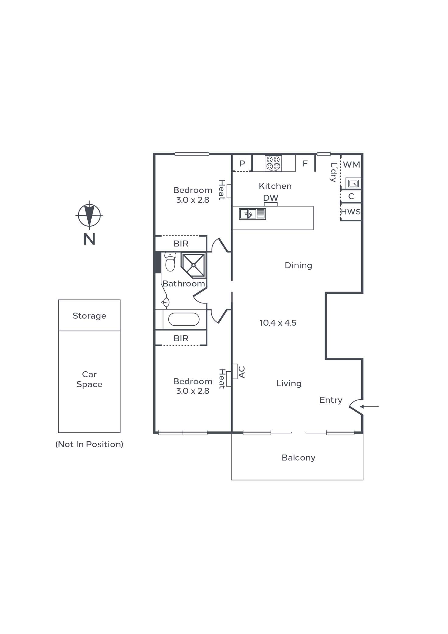 Floorplan of Homely apartment listing, 48/333 Coventry Street, South Melbourne VIC 3205