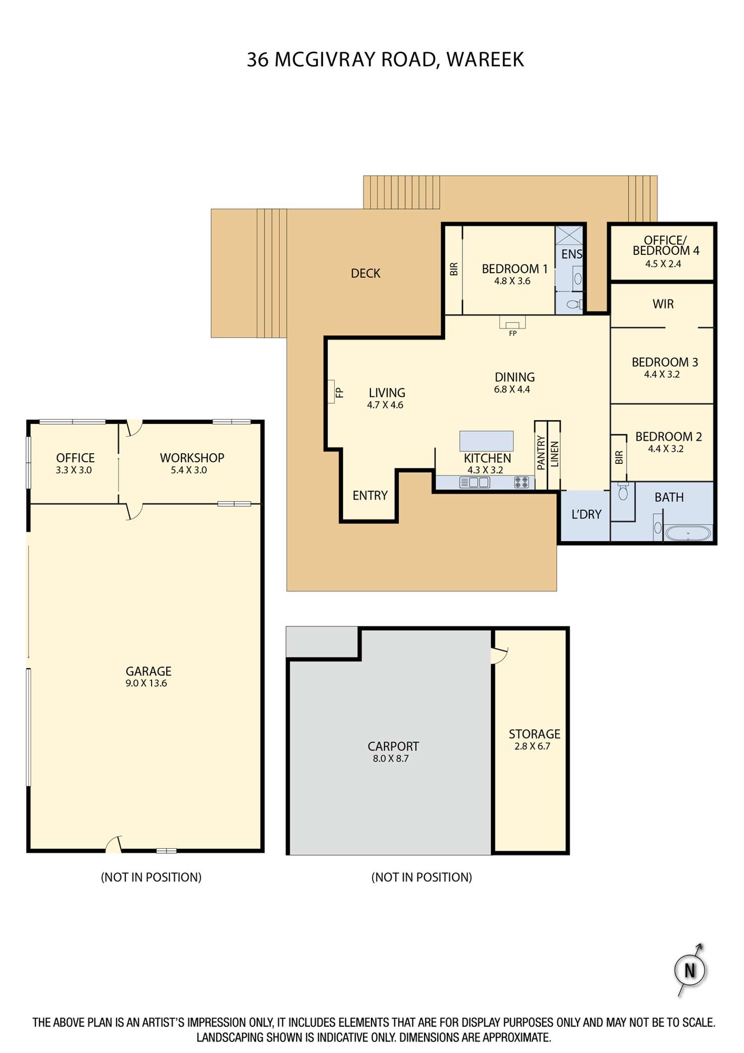 Floorplan of Homely house listing, 36 Mcgilvray Road, Wareek VIC 3465