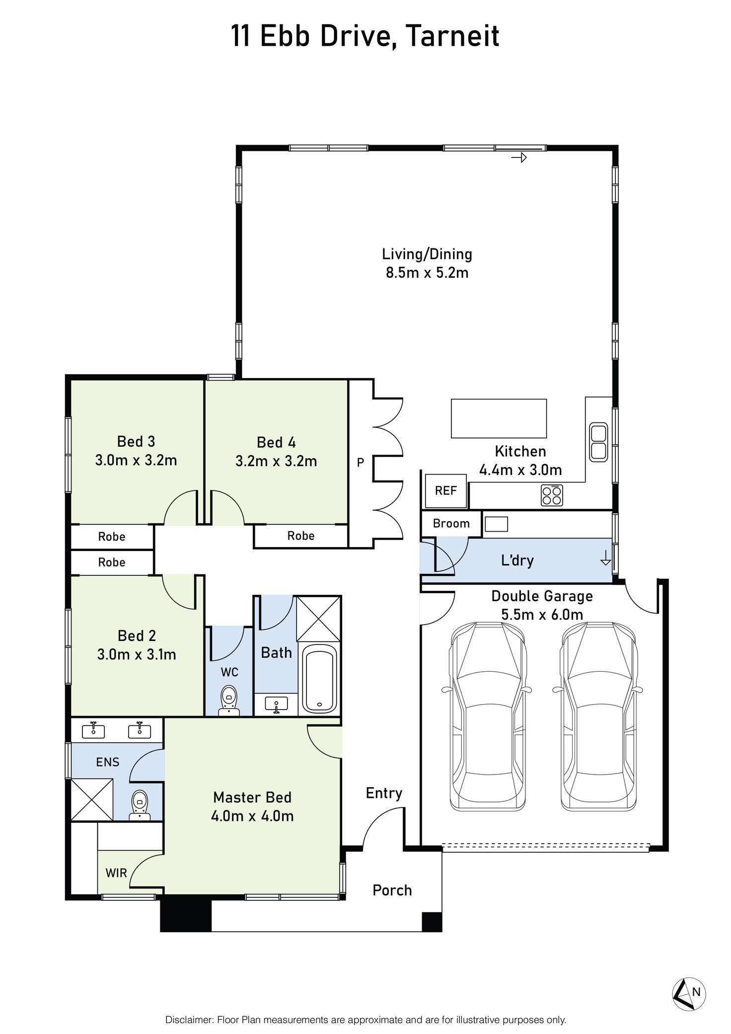Floorplan of Homely house listing, 11 Ebb Drive, Tarneit VIC 3029