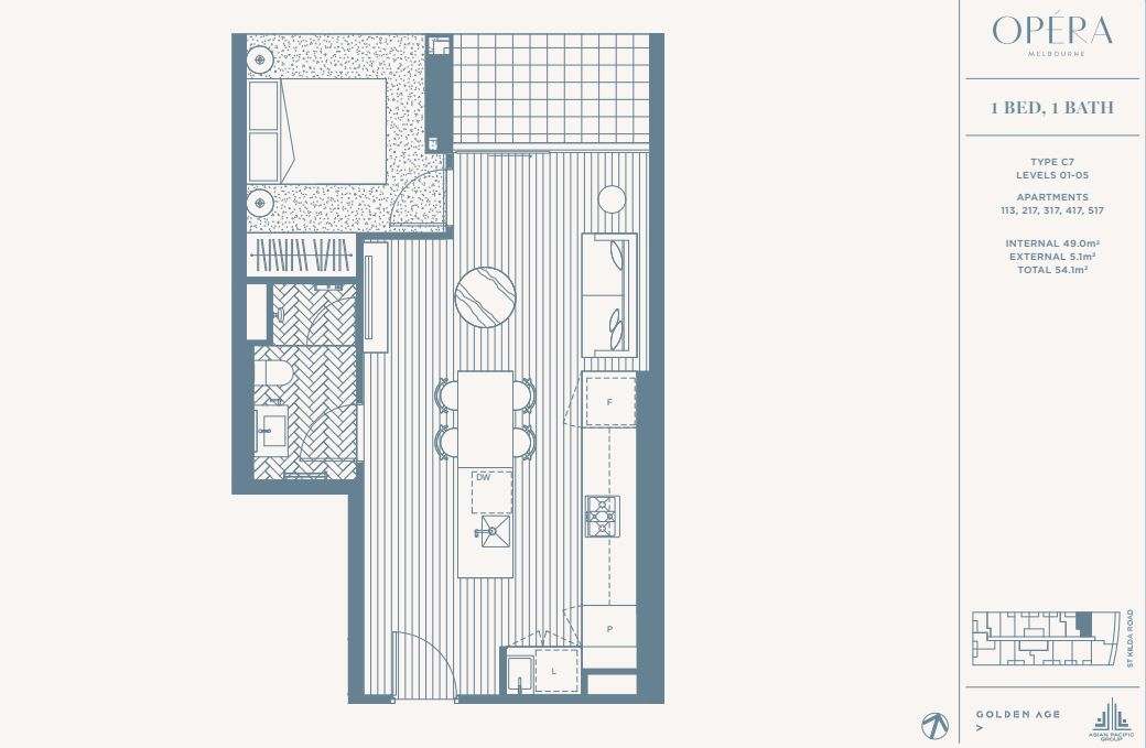 Floorplan of Homely apartment listing, 217/450 St Kilda Road, Melbourne VIC 3004