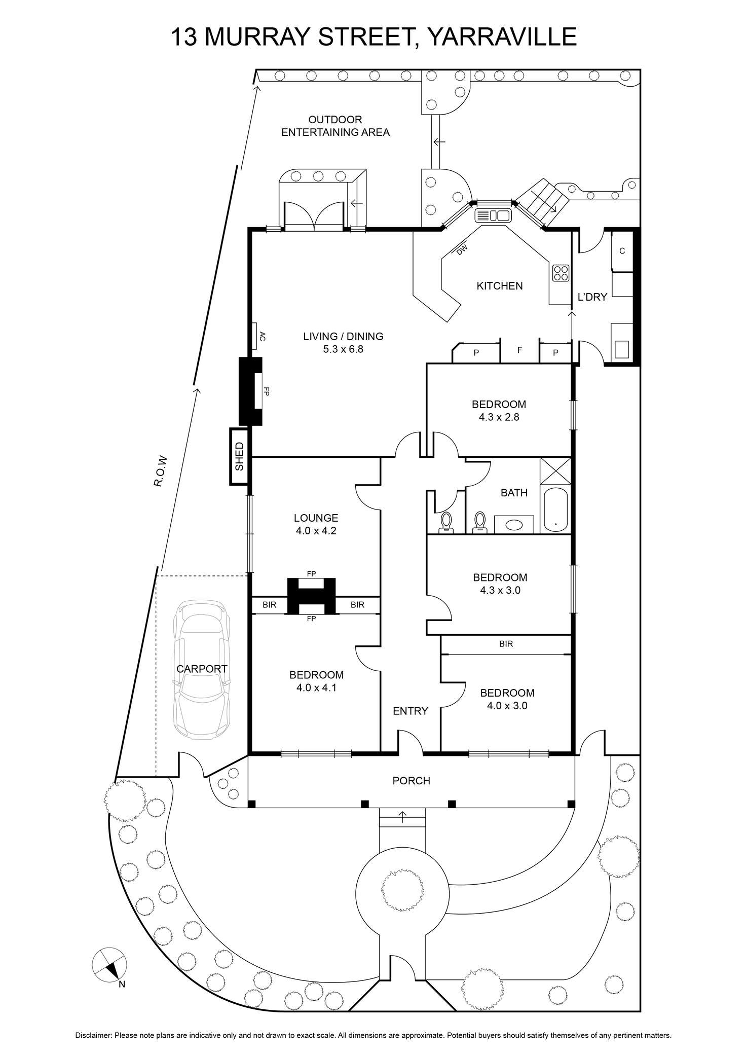 Floorplan of Homely house listing, 13 Murray Street, Yarraville VIC 3013