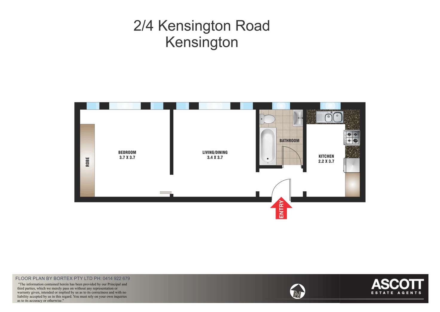 Floorplan of Homely apartment listing, 2/4 Kensington Road, Kensington NSW 2033