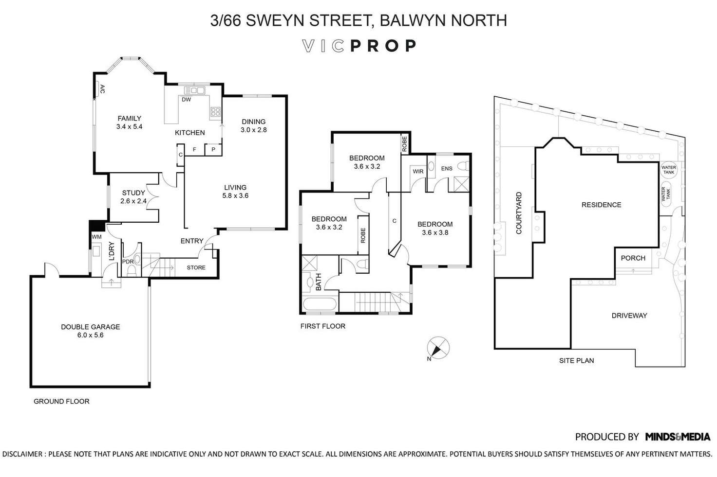 Floorplan of Homely townhouse listing, 3/66 Sweyn Street, Balwyn North VIC 3104