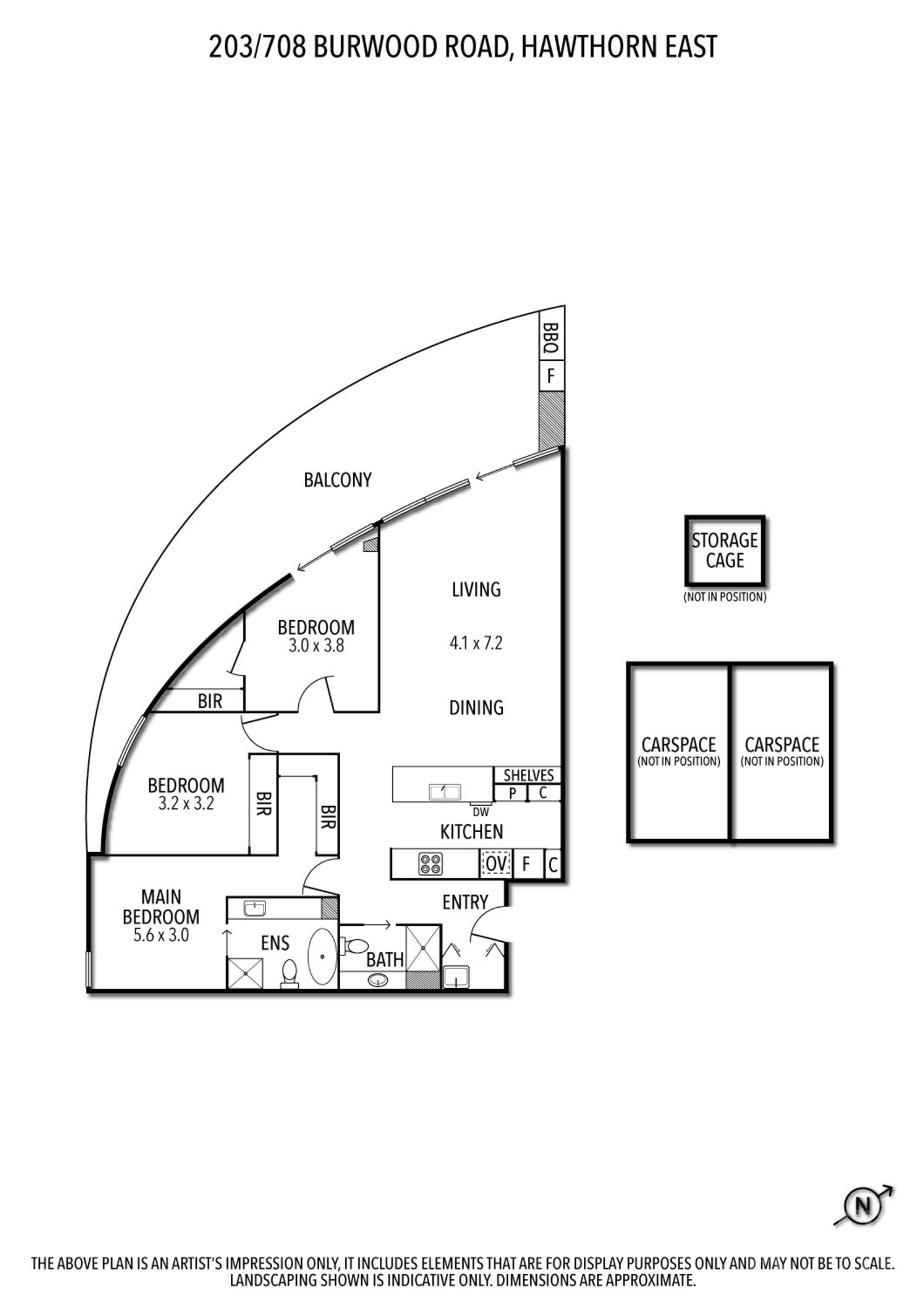 Floorplan of Homely apartment listing, 203/708 Burwood Road, Hawthorn East VIC 3123