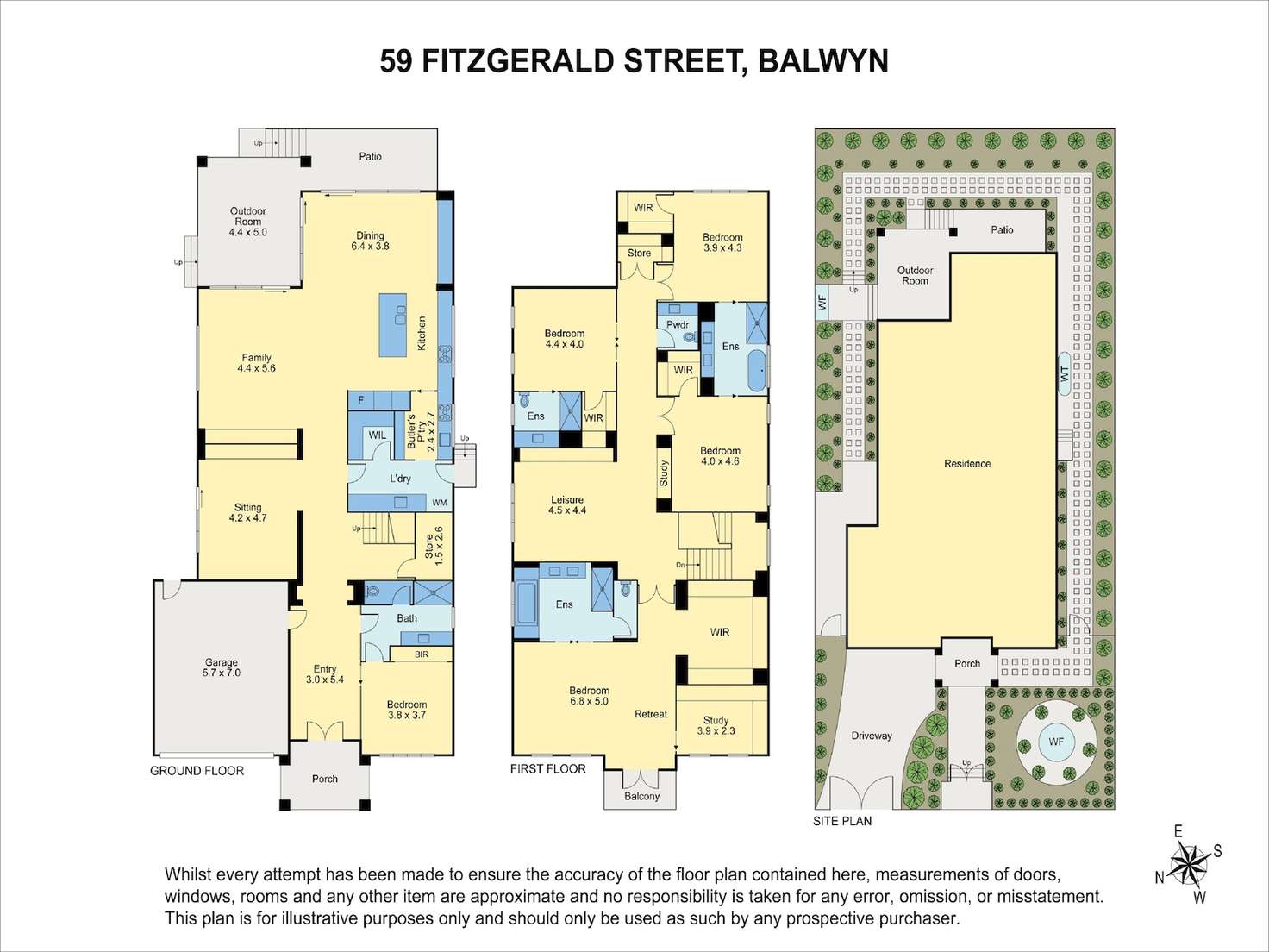 Floorplan of Homely house listing, 59 Fitzgerald Street, Balwyn VIC 3103
