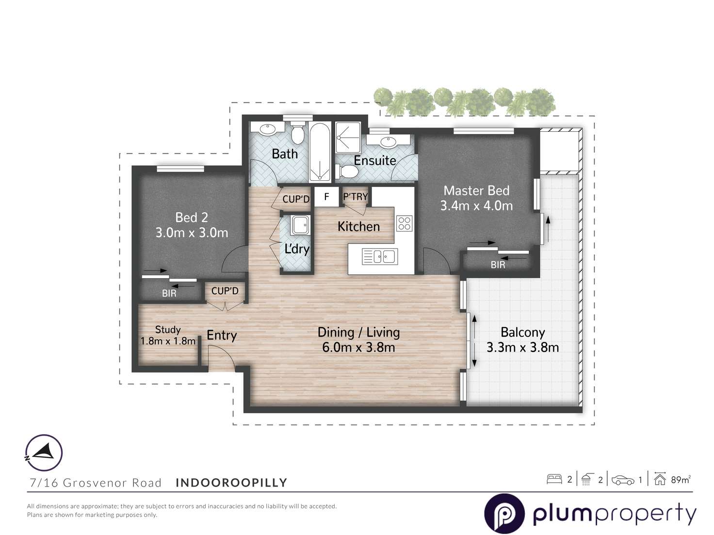 Floorplan of Homely unit listing, 7/16 Grosvenor Road, Indooroopilly QLD 4068